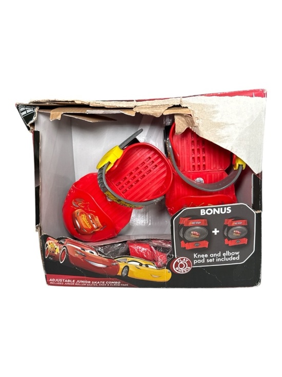 Disney Other - NEW! Disney Pixar Cars Kids Adjustable Junior Roller Skates w/ Knee Elbow Pads
